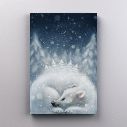 Cute Polar Bear Canvas Print ArtLexy   