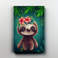 Cute Little Sloth Canvas Print ArtLexy   