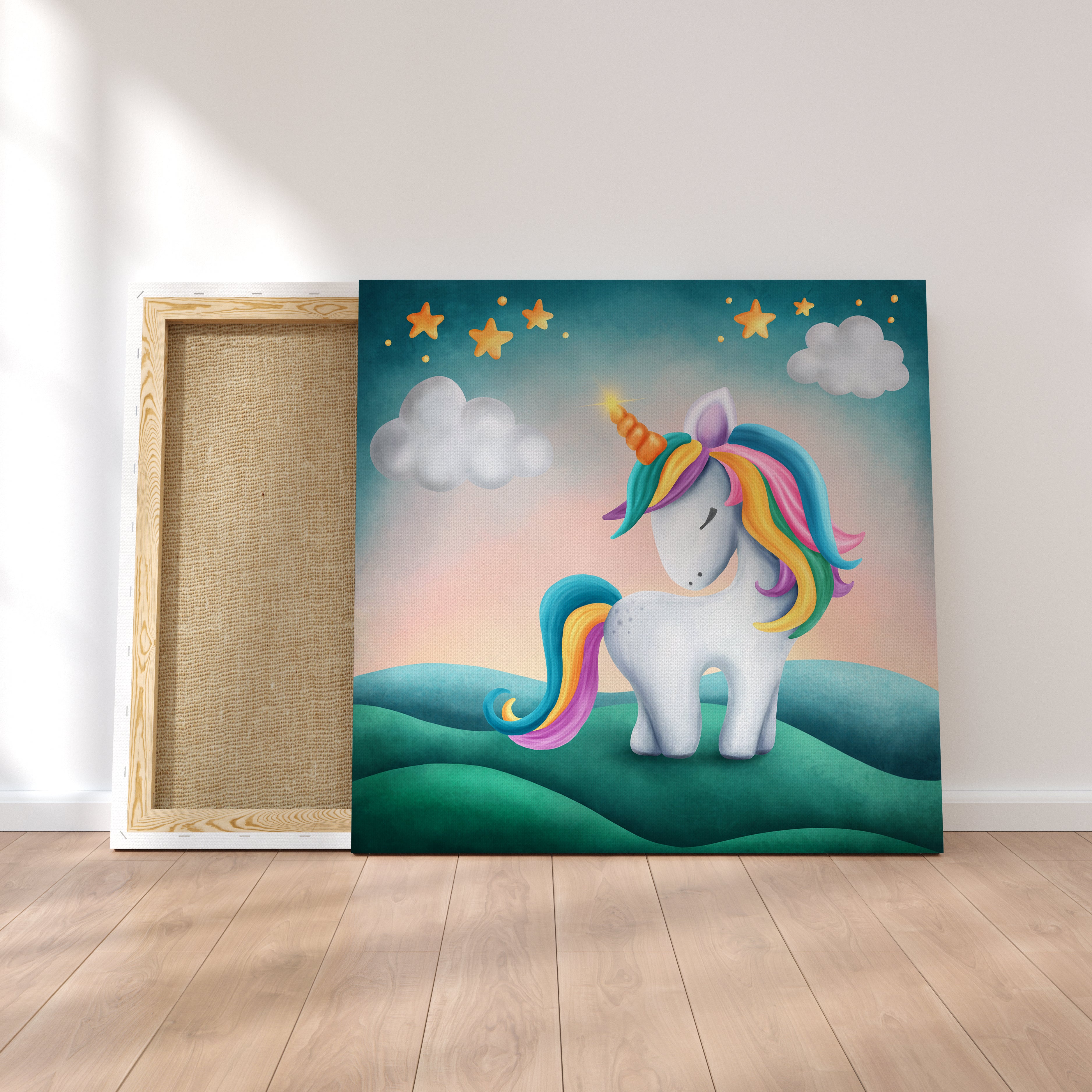 Cute Unicorn Canvas Print ArtLexy 1 Panel 12"x12" inches 