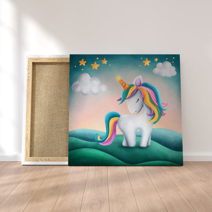 Cute Unicorn Canvas Print ArtLexy 1 Panel 12"x12" inches 